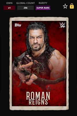 TOPPS WWE SLAM DIGITAL CARD 2020 - Victorian Ruby ROMAN REIGNS Super Rare 296 cc