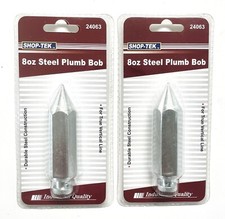 Shop-Tek 2-Pcs 8-Oz Steel Plumb Bob, 24063