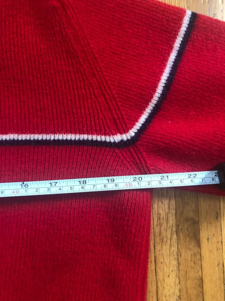 Boy's Medium - Large Vintage Austria Red Ski Wool Sweaters - Image 4 of 4