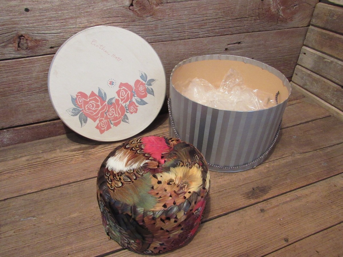 Vintage 1940-50s GLENOVER Henry Pollak, Feather Style Hat