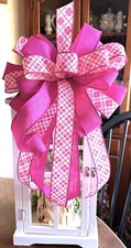 10 " x 20 " Spring - Summer Everyday Handmade Bow for Wreath Lantern  64 rb