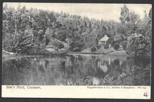 (BL) India Vintage Postcard Sim's Park, Coonoor