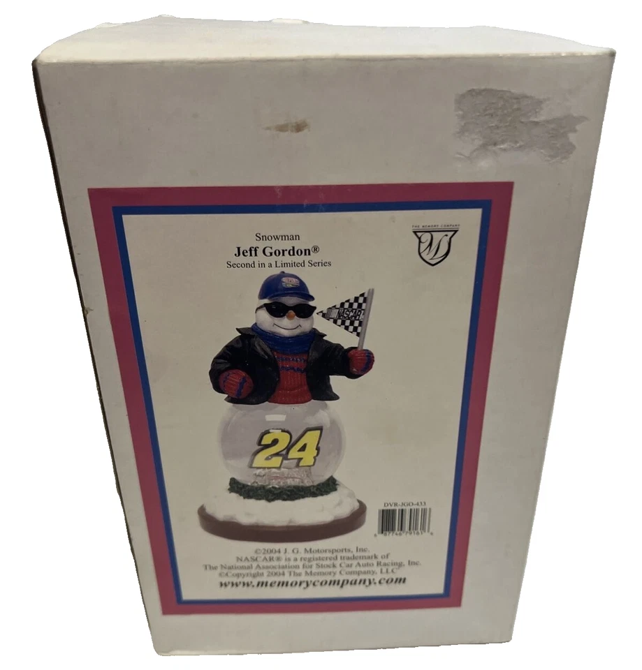 Globo de nieve Jeff Gordon Snowman serie limitada 2004 vintage Foto 2 de 3