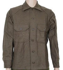 Vintage 70's Wool Field Shirt Genuine Issue Korean War Wool Shirt Size Small