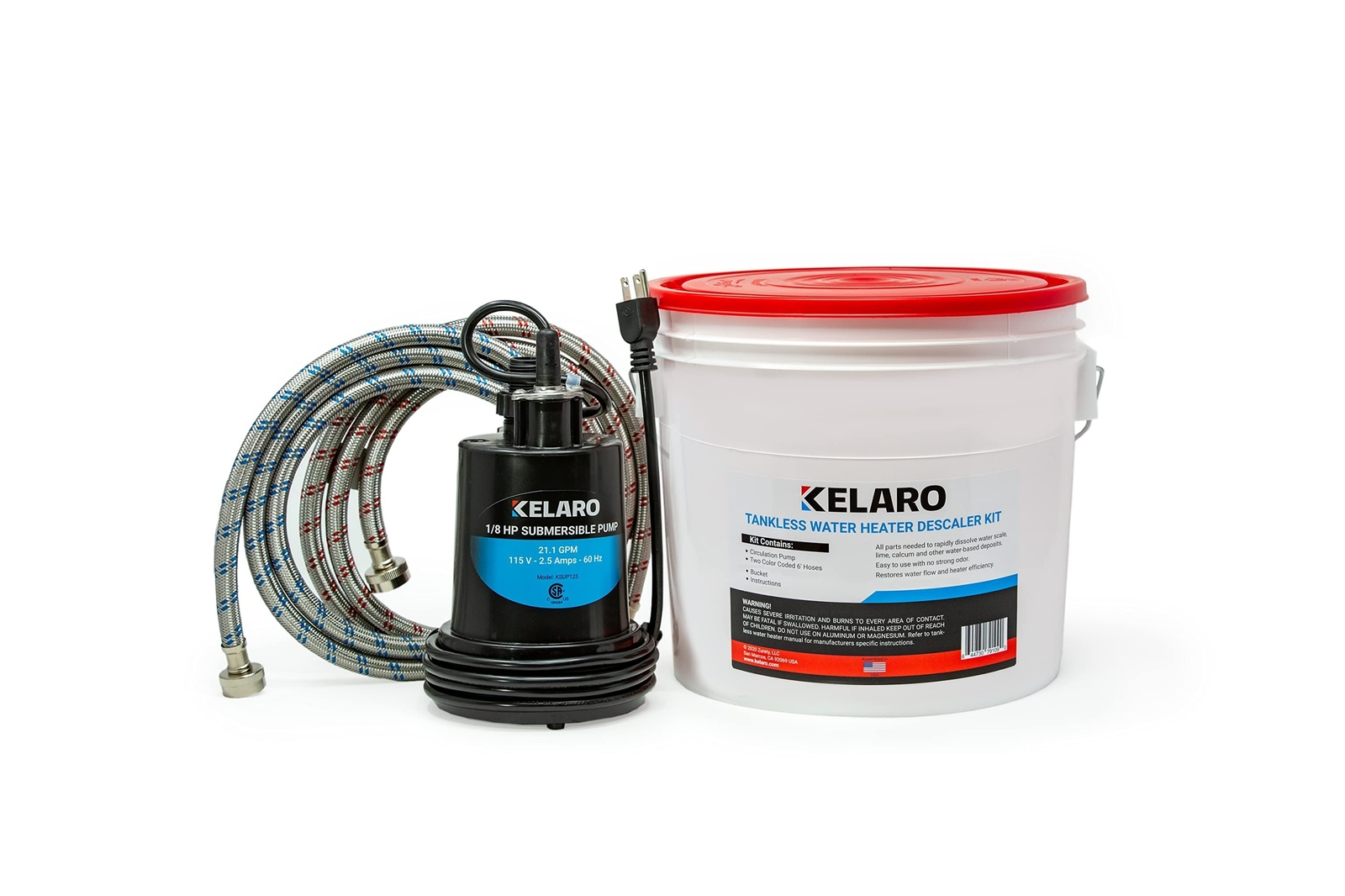Kelaro Tankless Water Heater Flushing Kit Just add Vinegar Descaler