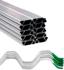 Greenhouse Wire Kit 1" x 6.5' Aluminum Channel and 6.5' Steel Wire ( 20 Pack)