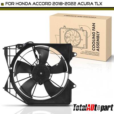 Radiator Condenser Cooling Fan Assembly For 2018-2022 Honda Accord 2.0L Hybrid