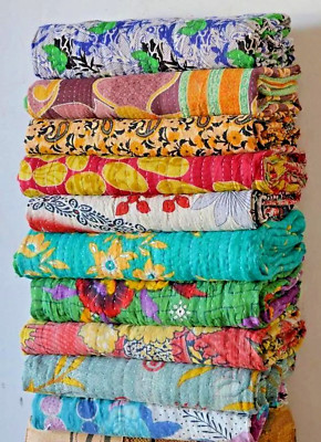 Wholesale lot of Bedding Bed cover Indian kantha quilt hand stitch boho blanket