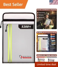 Upgraded Fireproof Waterproof Bag with Reflective Strip - 15.5x11.5in Dimensions