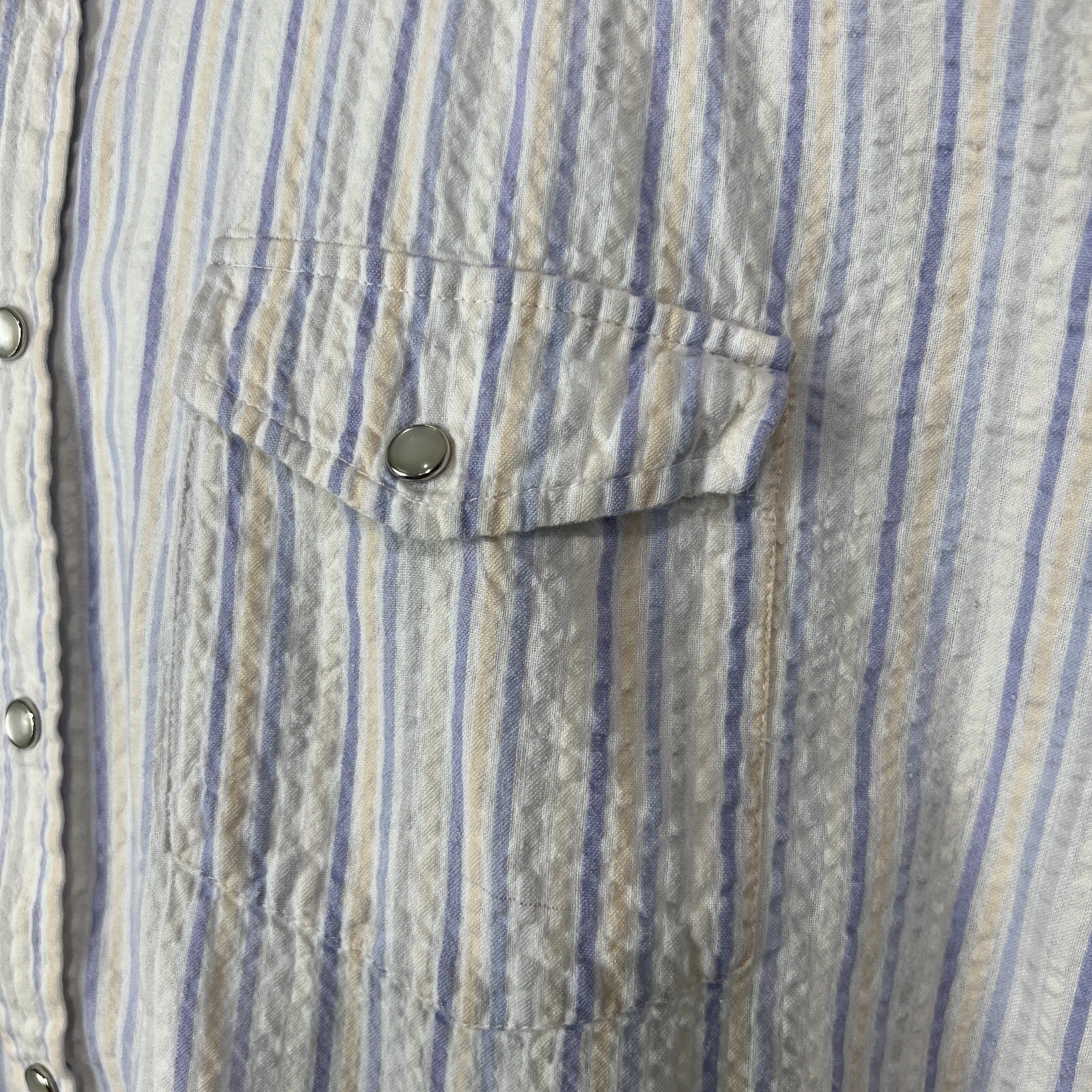 Moda Tech Button Down Shirt Men Large Purple Stri… - image 5