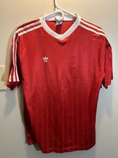 VINTAGE RARE ADIDAS 1990'S RED GLANZ JERSEY MEN'S SIZE LARGE