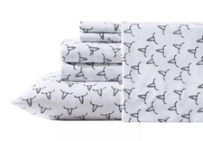 Wrangler 6 Pc Bedsheet Set FULL SIZE Longhorn Bull Skull Western Country Theme