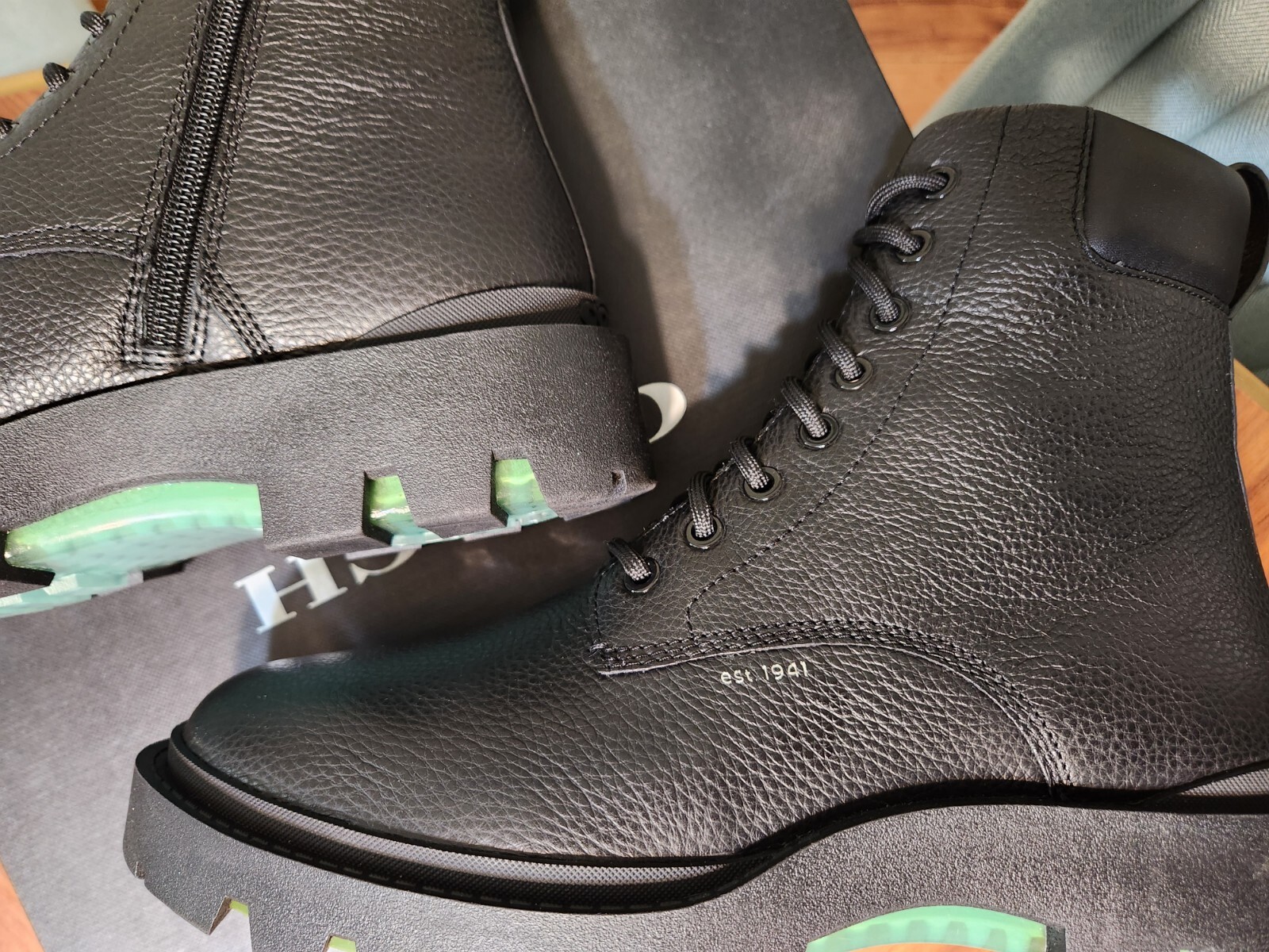 Coach Mens Leather Boots eBay