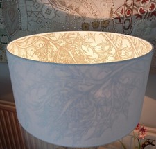 Bespoke Timorous Beasties Grey & Ivory Thistle and Velvet Lampshades  30,35,40cm