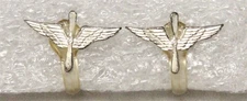 WWII era Sweetheart Earrings: Army Air Force Winged Prop - Pair w/plastic clips