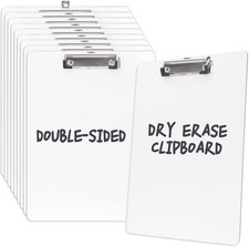 Dry Erase Clipboard 10 Pack, Clip Boards 9"X12" Whiteboard Clipboards Bulk Do...