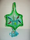 MCM Murano Art Glass Jack In The Pulpit Cornucopia Vase 13.5" Tall