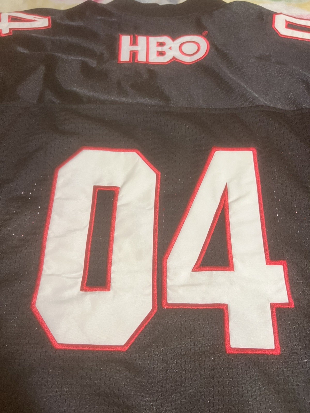 The Sopranos Vintage Football Jersey HBO Size Large Black image 5