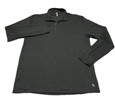 VUORI Ease Performance Half Zip Pullover Mens XL Charcoal Gray Grey Long Sleeve