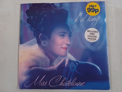 K.D. LANG ~ Miss Chatelaine ~ 1992 UK 4-trk 12'' vinyl single with superb poster