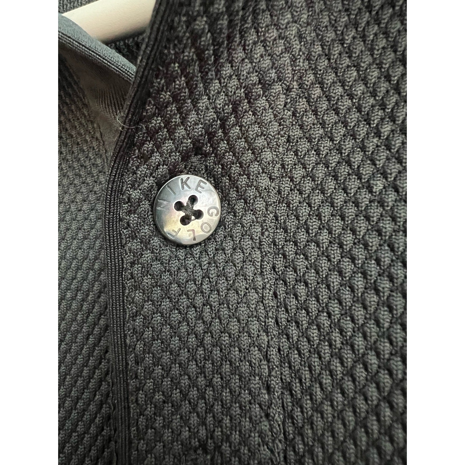 Nike Golf Tech Basic Dri-FIT Solid Black Polo Men… - image 5