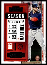 2020 Panini Contenders Season Ticket Purple J.D. Martinez Boston Red Sox #78