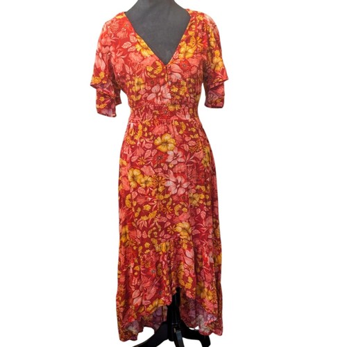 Anthropologie Abel the Label Summer Floral High-Low Maxi Dress XS