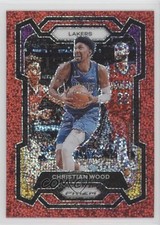 2023-24 Panini Prizm Red Sparkle Prizm Christian Wood #245 18ms
