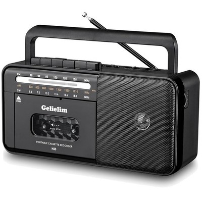 Portable Cassette Player with Bluetooth Speaker