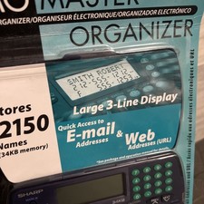 Memo Master Organizer Sharp EL-6710SB Stores 2,150 Names Email Web Sealed