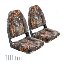 2-Pack Boat Seats High Back Folding Fishing Boat Seat Sponge Padding Chair