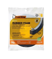 Frost King R538H Foam Tape, 3/8" W, 5/16" T, 10 ft L, Black