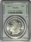 1884 O MORGAN DOLLAR PCGS MS 62PL