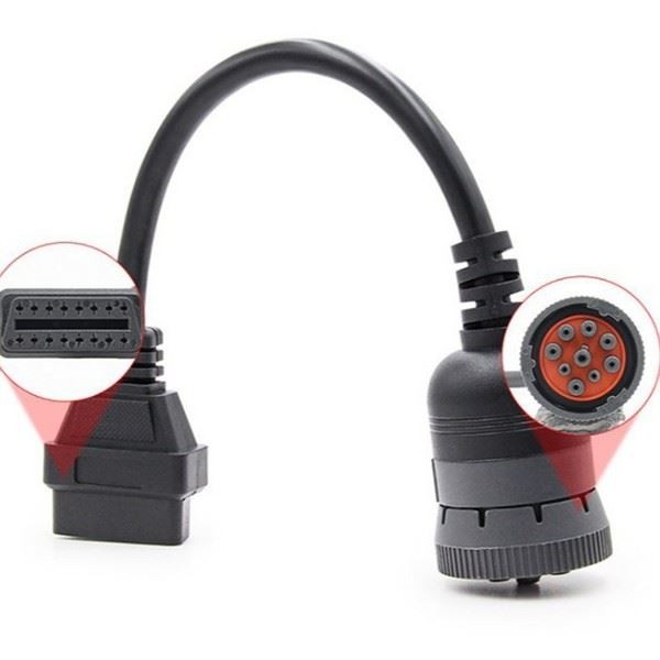 Adapterkabel J1939 9Pin Diesel Zu OBD2 16Pin Anschluss FüR Fahrzeuge-image