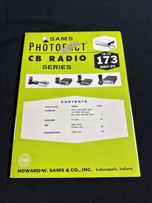 #ad SAMS Photofact CB Radio Series Manual CB 173 March 1978 $7.99