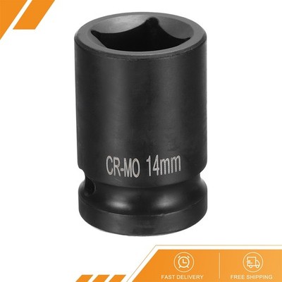 4 Point Square Socket 1/2'' Drive 14mm Metric CR-MO Square Impact Wheel Sockets