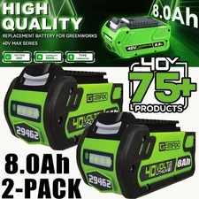40V 8.0Ah For Greenworks G-MAX 40 Volt Lithium Battery 29472 29462 29252 20202