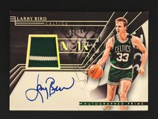2023-24 Panini Noir Autographed Prime Color Larry Bird Jersey Patch Auto 23/25!