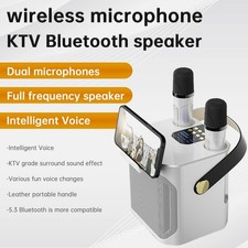 Bluetooth Speaker Dual Microphone Karaoke Home Portable Karaoke Speaker