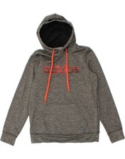 ADIDAS Womens Climawarm Graphic Hoodie Jumper UK 8/10 Small Grey Polyester BP07