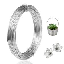 18 Gauge Aluminum Craft Wire 99FT 1mm Bendable Floral Jewelry Sculpting Silver