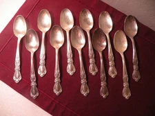 Set Of 11 Rogers Bros Heritage Teaspoons International Silverplate 6 1/8"