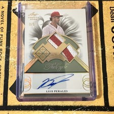 2023 Leaf Trinity Luis Perales The Cycle RPA Patch Auto 3/5 Red Sox Autograph