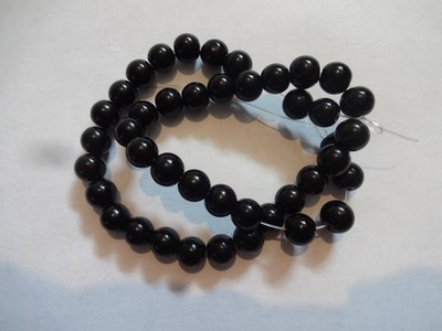 100 x 8 mm Premium Schwarz Kristall Glas Perlen Glatt Rund KAUFEN SIE VIELE ZAHLEN Ein Posten