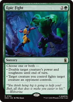 x1 Epic Fight R MTG Marvel Super Heroes M/NM, English