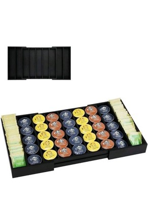 K Cup Holder Bamboo Coffee Pod Holder Drawer Organizer, Expandable K Cup Pod ...