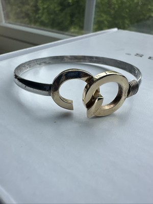 Henry s Of Ocean City Classic Hook Bracelet 14 K Gold With Silver
