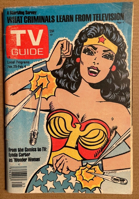 WONDER WOMAN TV Guide. Jan. 29-Feb. 4 1977 Lynda Carter ROOTS Finale!