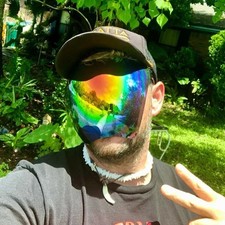 Sunglasses Oversized Full Face Cover Mirror Shield Mask Reflective Shade Glasses