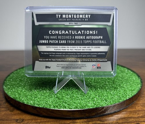 2015 Topps Rookie /50 Ty Montgomery #RPA-TMO RPA Jumbo Patch Auto (RC) Packers🟢 - Picture 9 of 9